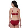 Women Push Up Bra Set Girl Floral Lace Underwear Set Underwire Brassiere