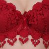 Women Push Up Bra Set Girl Floral Lace Underwear Set Underwire Brassiere