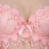 Women Push Up Bra Set Girl Floral Lace Underwear Set Underwire Brassiere