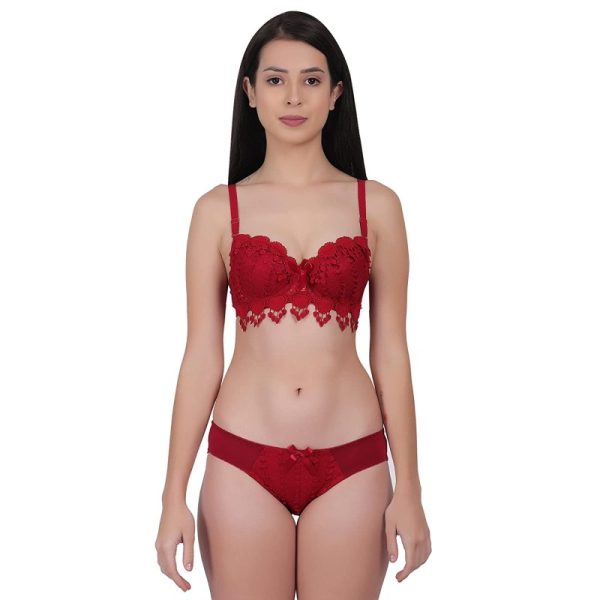 651c68c876034_800x800.jpg Women Push Up Bra Set Girl Floral Lace Underwear Set Underwire Brassiere