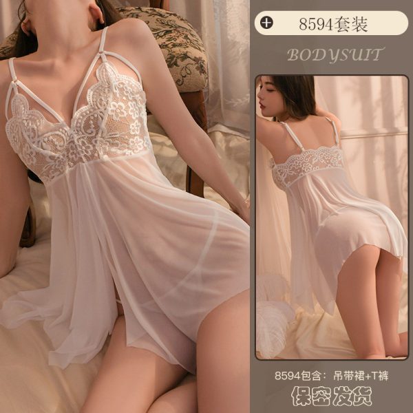Premium Quality made in China Net Style Night Dress White