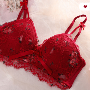 Premium Quality Romantic Daku Lace Bra & Panty Set Red