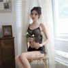 Premium Quality Net Style Tops and Panty Black