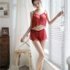 Premium Quality Net Style Tops and Panty Red