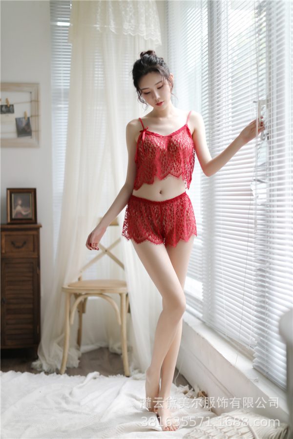 Premium Quality Net Style Tops and Panty Red
