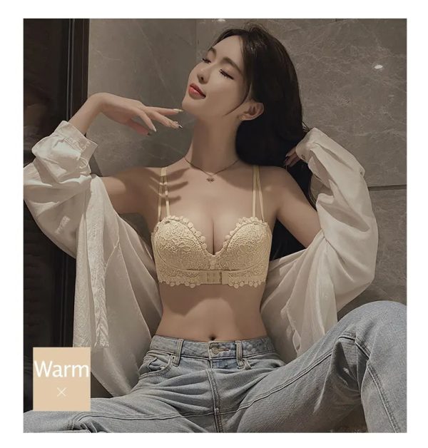 Premium Quality Romantic Floral Lace Bra & Panty Set Cream