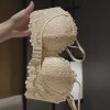 Premium Quality Romantic Floral Lace Bra & Panty Set Cream